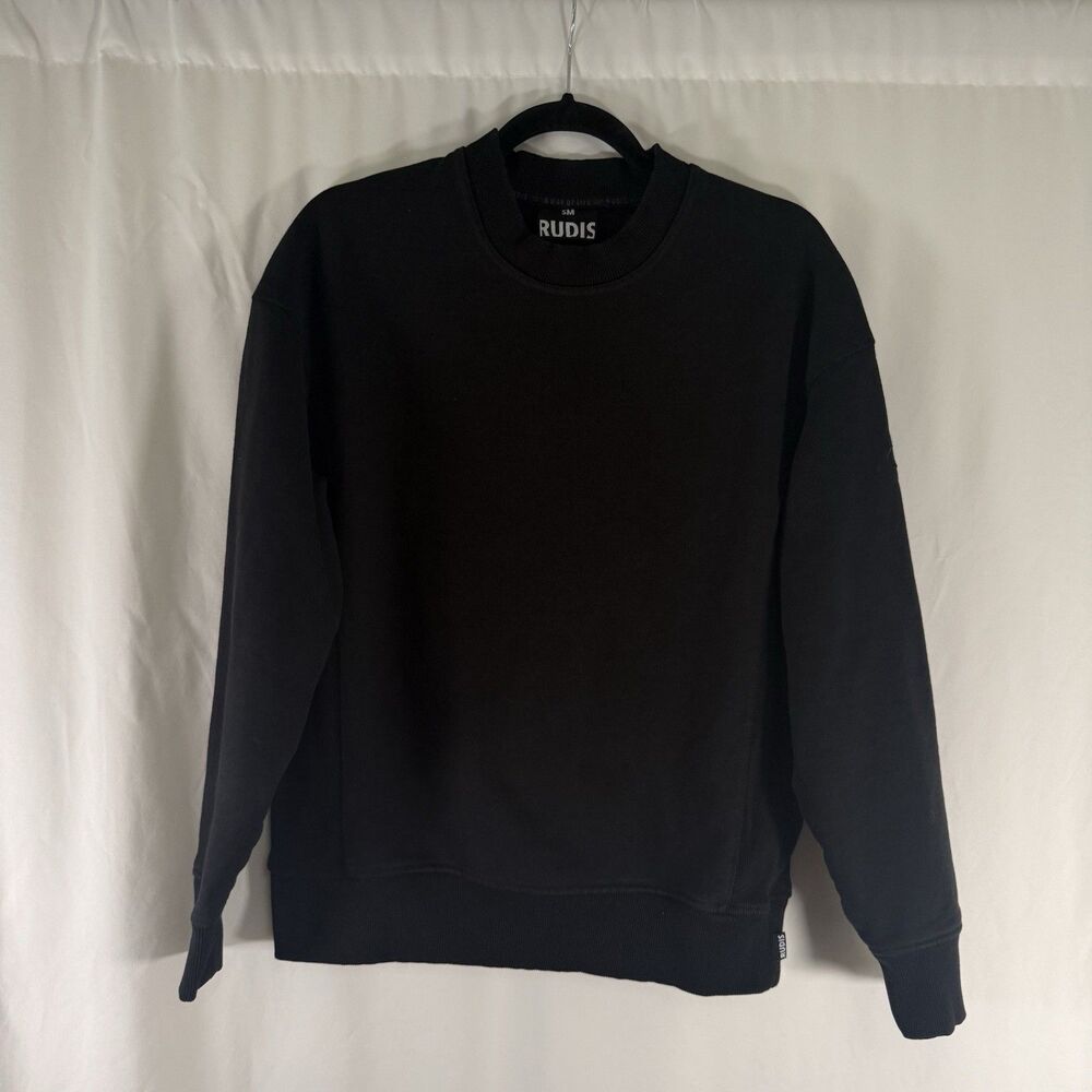 Rudis Sweater Men's Small Black Crew Neck Heavyweight Wrestling Pullover